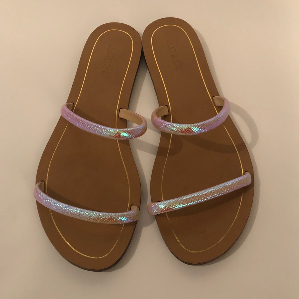 j crew iridescent isla Slide Sandal